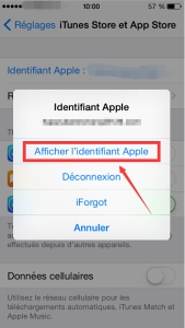 modifier pays du compte appstore afficher l'identifiant apple